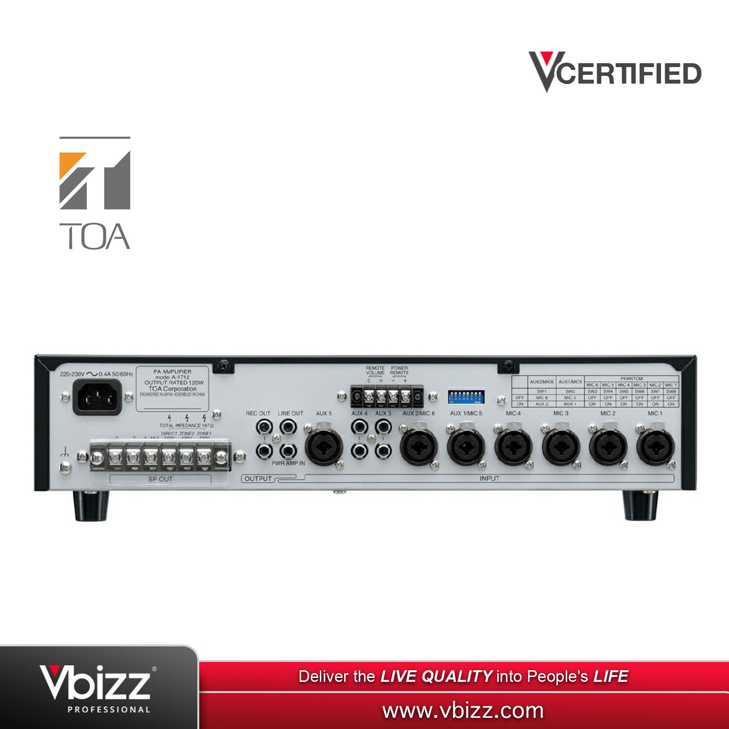 TOA 卓上アンプ model A-1712 Toa Pa Amplifier Power A-1712 | eBay