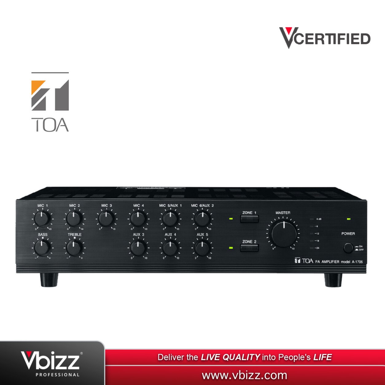TOA A1706 60W Mixer Amplifier | Vbizz