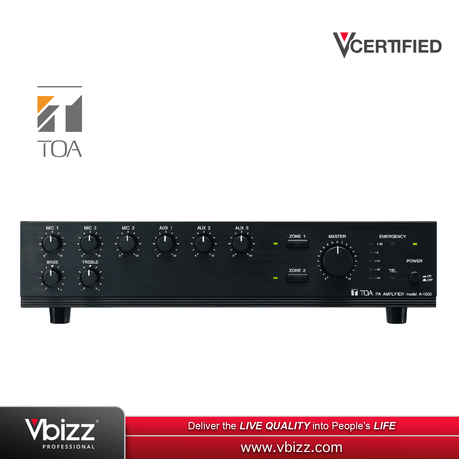 TOA A1803 30W Mixer Amplifier | Vbizz