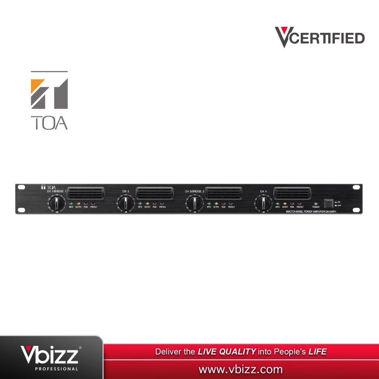 TOA DA250FH 4x250W Power Amplifier | Vbizz