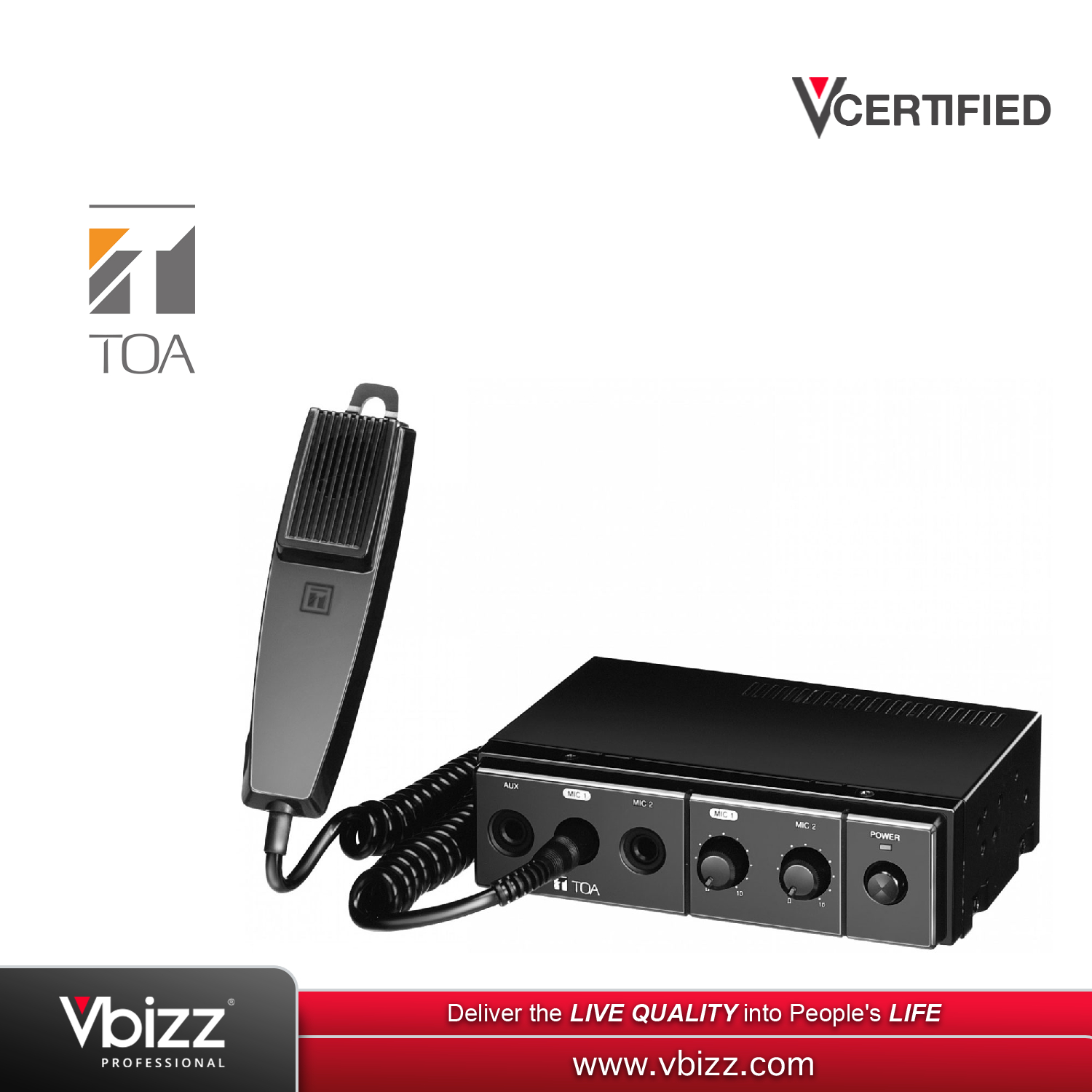 TOA CA160 60W Car Mixer Amplifier | Vbizz