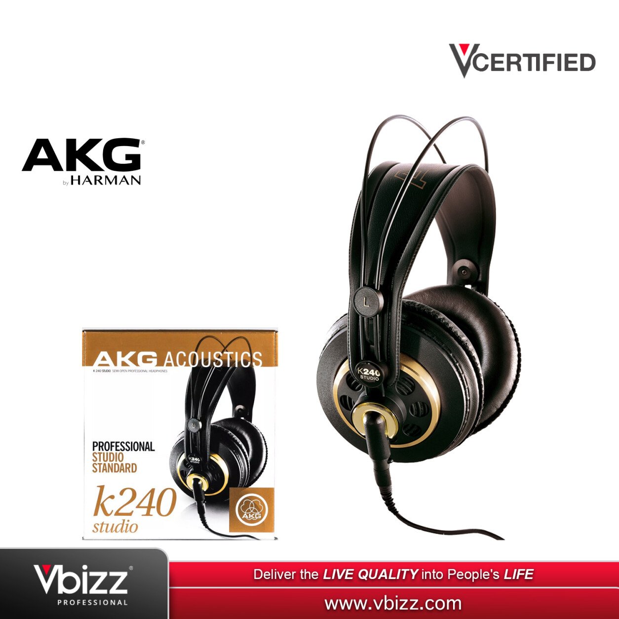 AKG K240 Professional Studio Headphones for Detailed Monitoring