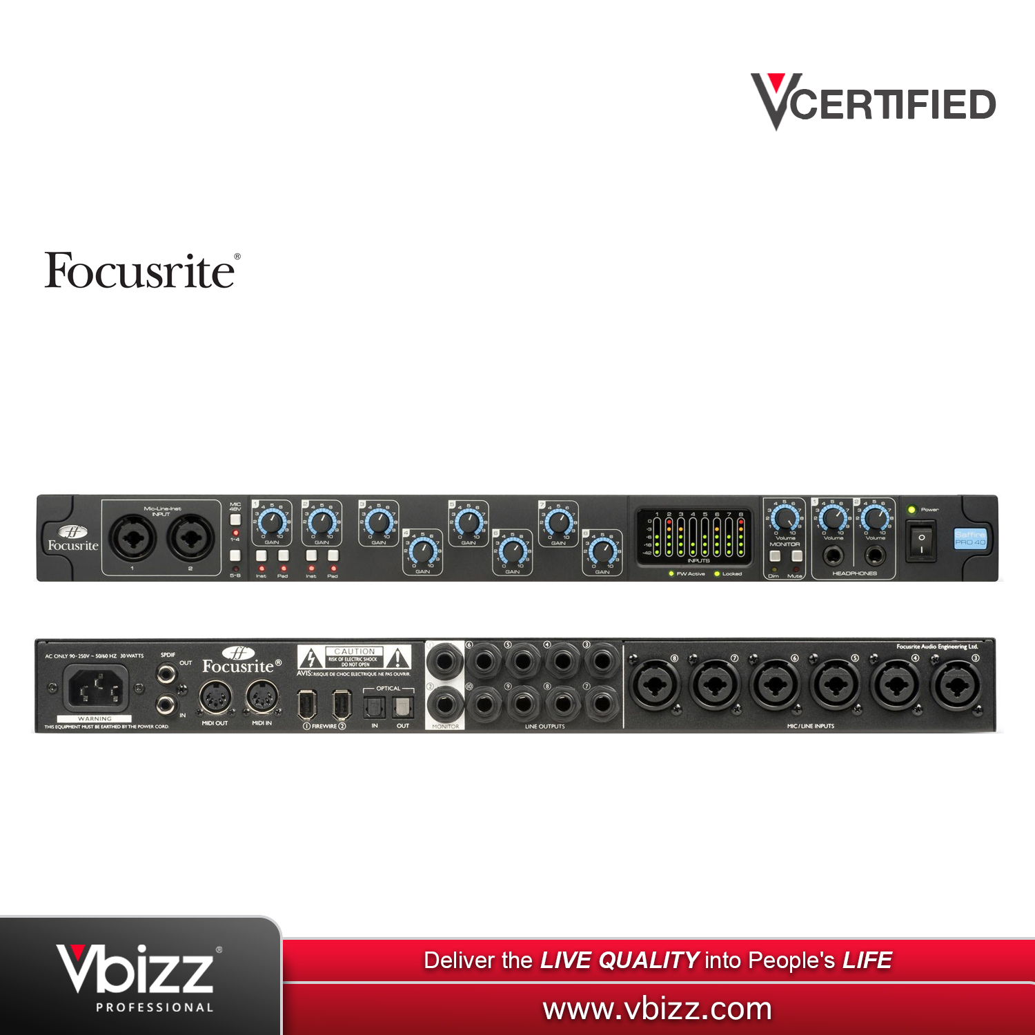 Focusrite Saffire Pro 40 – 20 In/Out FireWire Audio