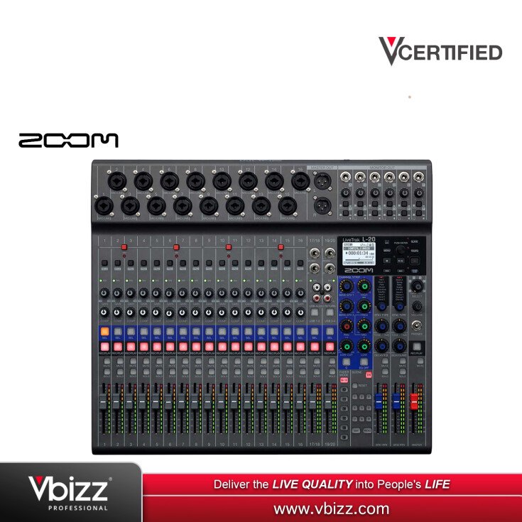 ZOOM L20 20 Channel Digital Mixer Recorder PA SYSTEM