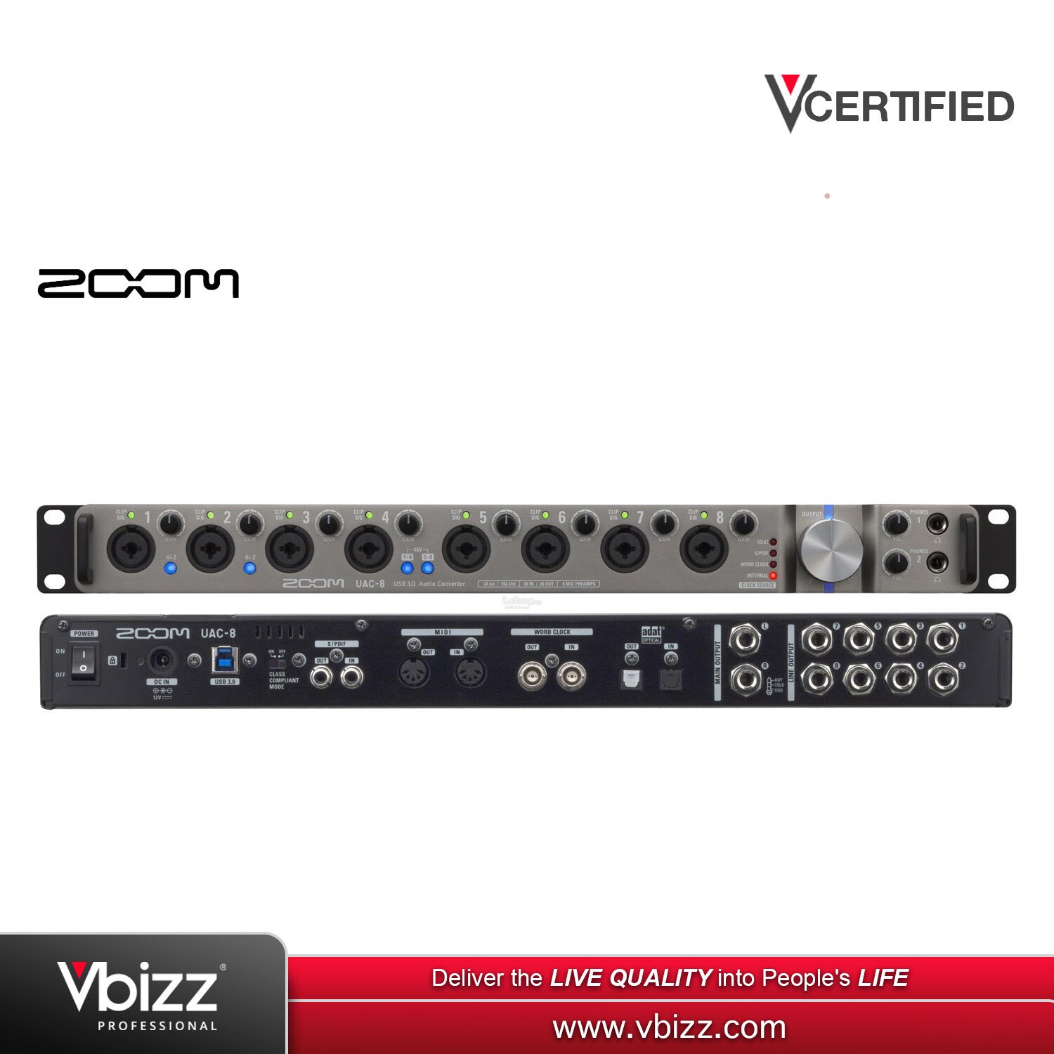 ZOOM UAC-8 Audio Interface | Vbizz