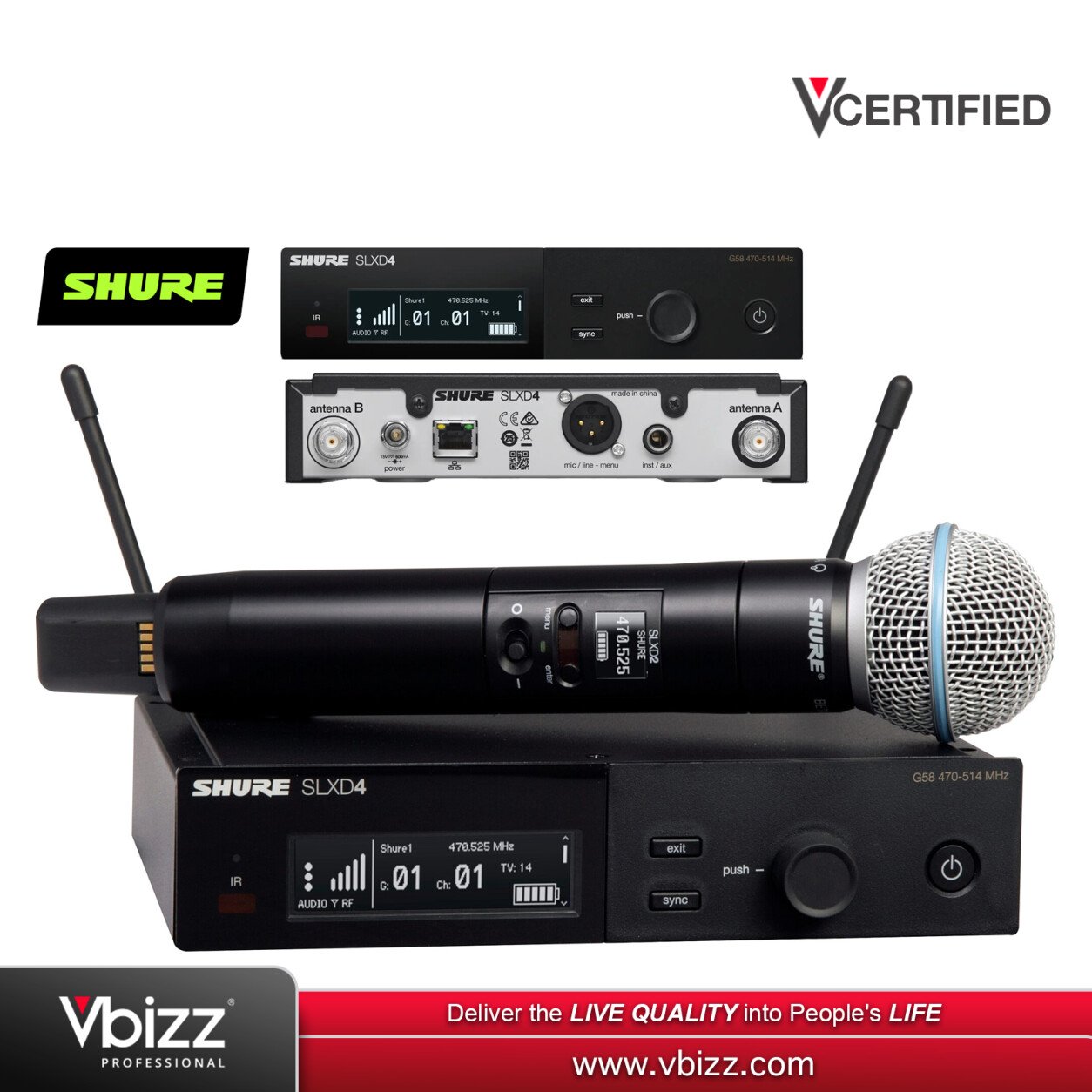 Shure SLXD24A / B58 Digital Wireless Handheld Microphone