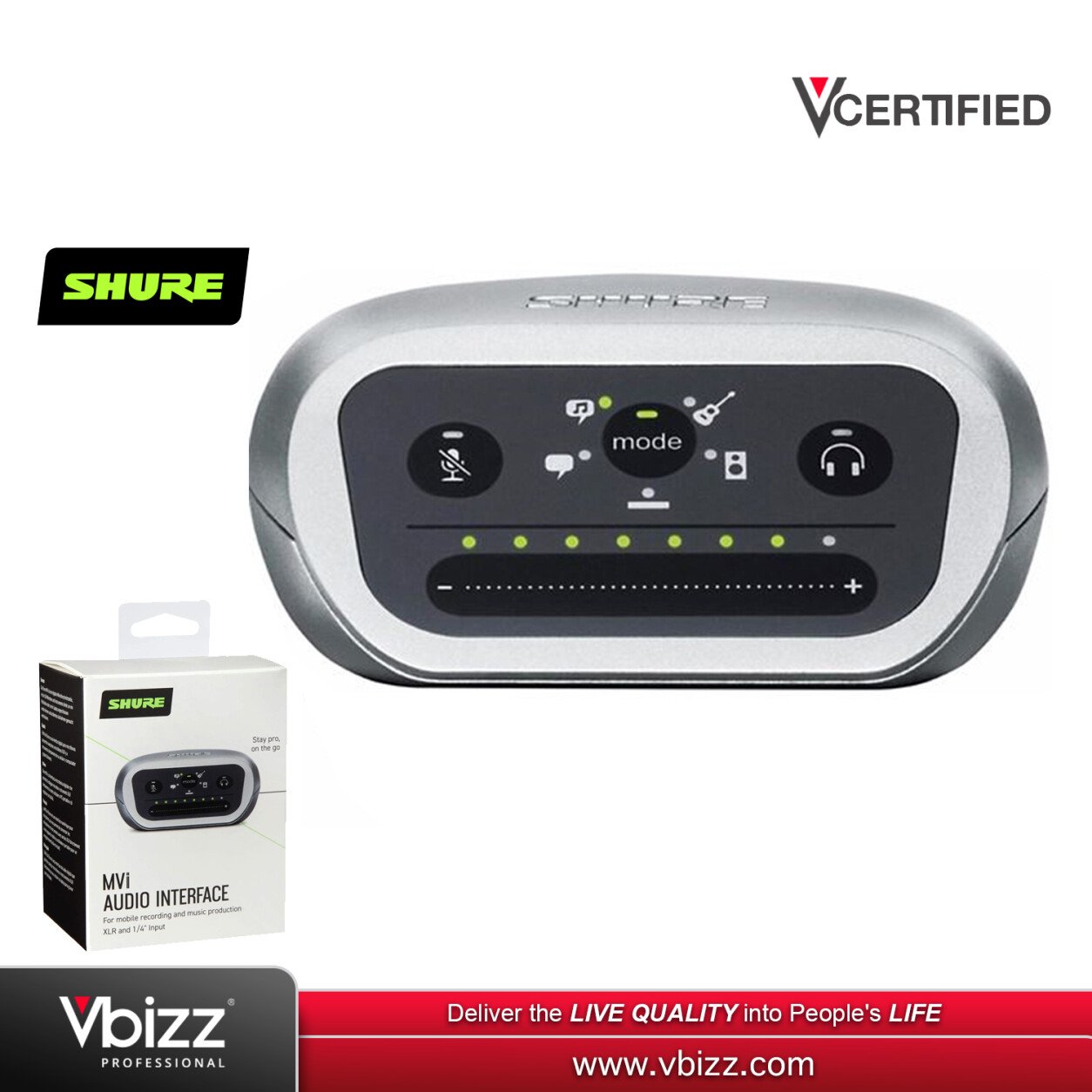 Shure MVi outlet audio interface