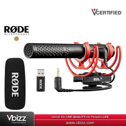 RODE VIDEOMIC NTG Hybrid Analog/USB On Camera Mount Shotgun Microphone
