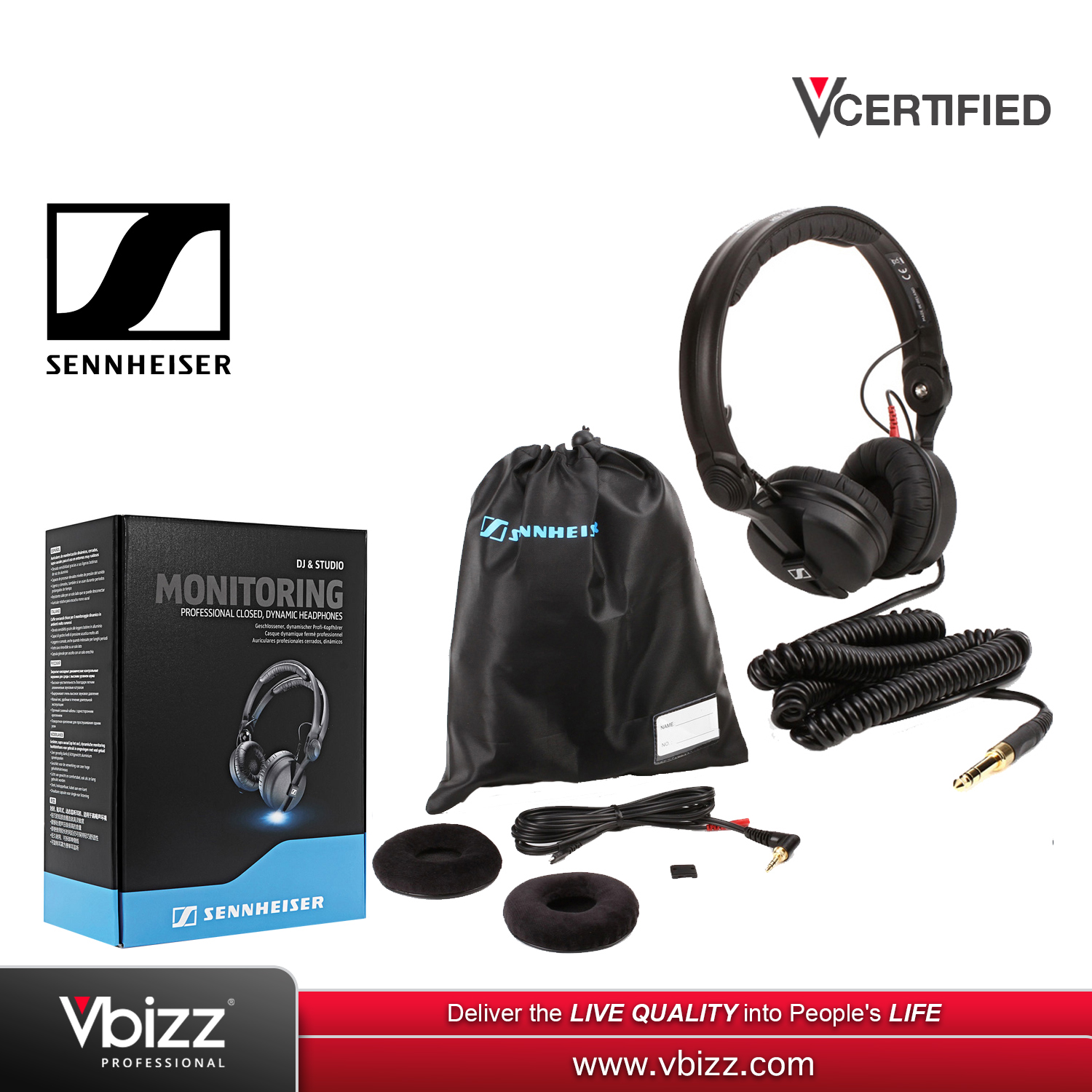 Sennheiser HD 25 LIGHT Closed Supra-Aural Monitoring Headphones - Mile High  DJ Supply