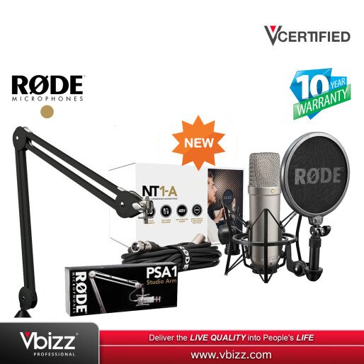 rode-nt1-a-psa1-condenser-recording-studio-microphone-nt1a-with-rode-psa1-microphone-holder