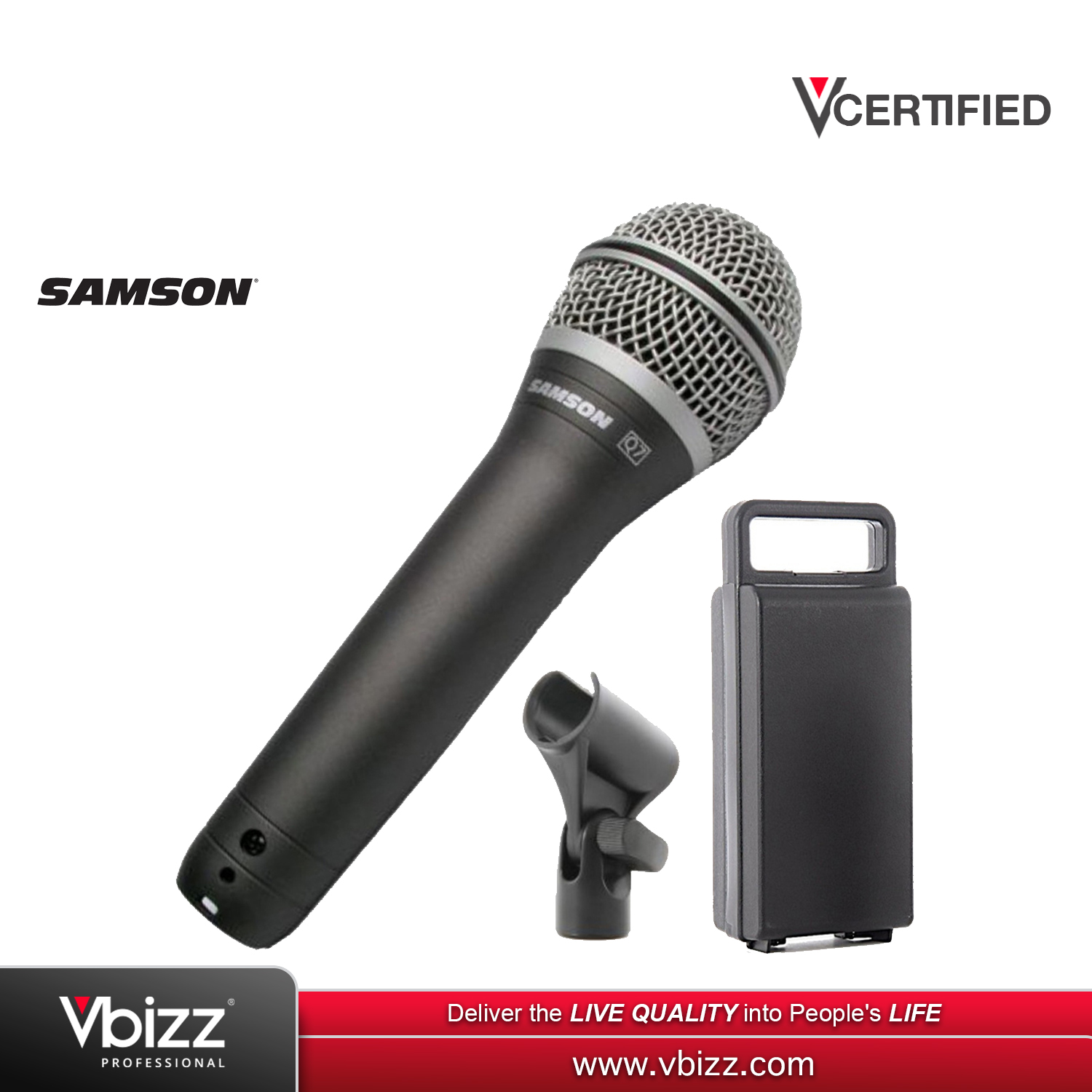 SAMSON Q7 Professional Supercardioid Dynamic Handheld Microphone